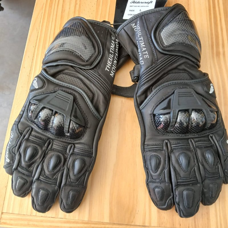 Guantes de moto caña larga Ridercraft Touring de cuero de cabra